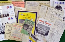 Collection of Cricket Memorabilia: To include Score Cards from county matches together with