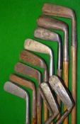 10 assorted blade putters – makers incl Gibson, Joe Anderson Perth, A H Scott, Glasgow Golf Co,