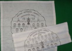 1958 FA Cup Final Manchester United v Bolton Wanderers Handkerchief: Black and White Portraits of