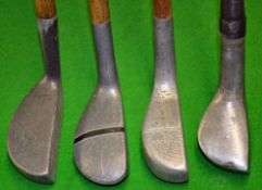 4x various alloy mallet head putters to incl Imperial Golf Co Dormie, another with 3 circumference