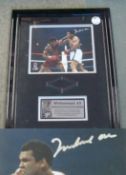 Muhammad Ali Signed Display: 2007 Signing, Colour Photograph Ali v Leon Spinks signed in silver