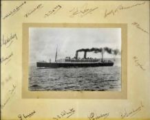 1928/29 England Cricket tour to Australia signed photograph – S S Ormonde Shipping Liner which