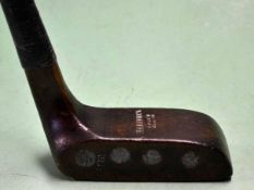 Rare T. Travers Patent scare head putter - the rectangular shaped putter with drop nose is