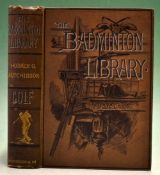 Hutchinson, Horace G - “Golf - Badminton Library” 1st ed 1890 in the original pictorial brown and