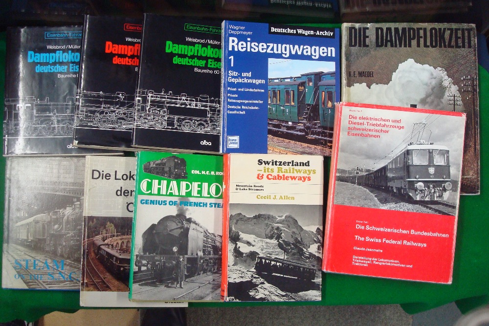 Collection of European Train Related Books: To include Trains from Germany, France, Switzerland