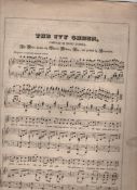 Music – Charles Dickens sheet music of The Ivy Green composed by Henry Russell to the words of