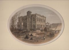 India – Indian Mutiny ‘View of the Residency from the Courtyard’ litho print taken from Sketches &