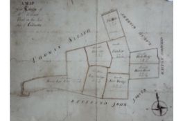 Manuscript Estate Plan A Map of the Estate of Mr William Bent in the Lordship of Gillmorton (