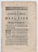 Charles II – The Union of the Houses of Stuart and Orange An Intimation of the Deputies of the