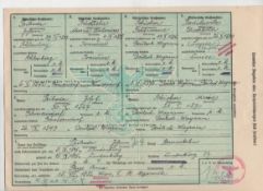 WWII – Racial purity scarce certificate dated February 20th 1941 issued in Vienna to a man who