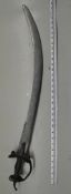 India – 18th c Shamshir Tulwar Sword with Inscription – an original Mughal or Sikh talwar with a