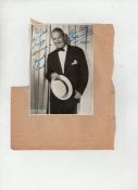 Autograph – Maurice Chevalier – French entertainer, signed pc sized photograph showing him three