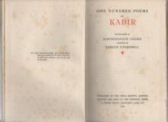 India One Hundred Poems of Kabir, translated by Rabintranath Tagore, published by the India Society,