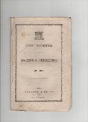 Cricket – Eton College – Boating & Cricket 1861 a rare copy of the Eton Register recording boating