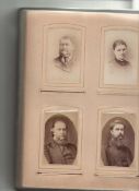 Victorian Photo Album with more than 150 carte de visite and cabinet photographs  mostly family