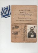 Judaica – the Holocaust – the Litzmanstadt Ghetto original identity card for a slave worker in the