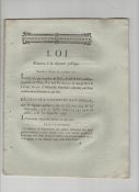 French Revolution collection of printed decrees made during the French Revolution, various measures,