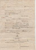 Maritime – naval- a naval Lieutenant’s pay 1828 an original payslip issued to Lt David De