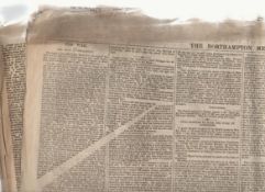 Crimean War – Siege of Sebastopol edition of the Northampton Mercury for April 14th 1855 with an