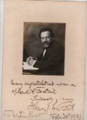 Music – autograph – Sir Henry Wood – conductor and founder of the Promenade Concerts portrait