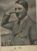 WWII – Autograph – Adolf Hitler stylised image of Hitler, based on a photograph by Dahn of Berlin,