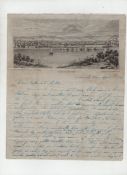America – Cincinnati 1844 a fine and extensive ms letter written from Cincinnati, Ohio in 1844, from