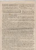 WWII – French Resistance rare copy of a cyclostyled bulletin issued by the French Communist