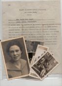 WWII – A rare archive of a British woman agent – Captain Evelyn Cogdon small archive including