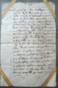 Marriage Settlements 1615 two French marriage settlements, each written on multiple sheets of paper,
