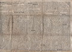 London – the ‘New River’ printed document with ms insertions dated September 13th 1693 being an