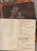 Theatre The Wind and the Rain, a play by Merton Hodge, 1934, 8vo edition of the script, signed by