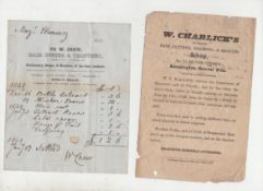 Ephemera – Receipt fine receipt dated 1849 issued by W Crew, Hair Cutter & Perfumer, High Street,
