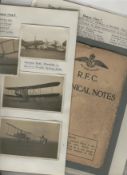 WWI – Royal Flying Corps fine collection of original snapshot photographs and documents relating
