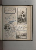 Ephemera – Victorian autograph album  compiled by Clara Wurtzburg of Leeds in 1887 with a variety of