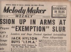 WWII – popular entertainment six issues of the Melody Maker covering the period 1939-1940