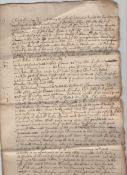 A land grant by the Fairfax family [Thomas Fairfax – Parliamentary Commander in the Civil War] ms