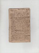 Lunatics – remarkable manuscript letter written from the Manor House, Chiswick dated February 26th