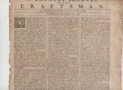 Freedom of the Press edition of The Country Journal or the Craftsman by Caleb D’Anvers of Gray’s