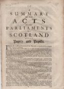 Scotland – Reign of Charles II – Scotland and the Act of Union – Papists A Summary of the Acts of