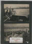 WWII – Mussolini two original photographs showing Mussolini on a visit to Livorno in 1932.