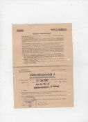 WWII – SS call up rare letter letter issued from Vienna dated January 30th 1942, printed with