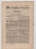 London Gazette – Smugglers edition for June 6th 1747, folio 8pp, topics include a large section