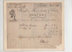 Ephemera – Receipt fine partially printed receipt with ms insertions for Harris, Evans and Bourne,