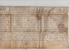 Early Colonial America – James II – New England 1686 fine ms document dated 1686 being a warrant