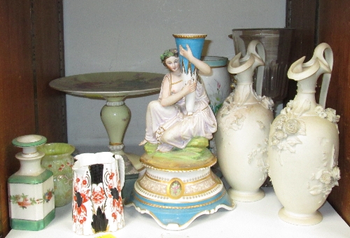SECTION 25. A collection of Victorian porcelain and other tableware, including a classical