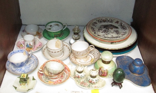 SECTION 8. A collection of 19th Century and later tableware, including cups and saucers, three