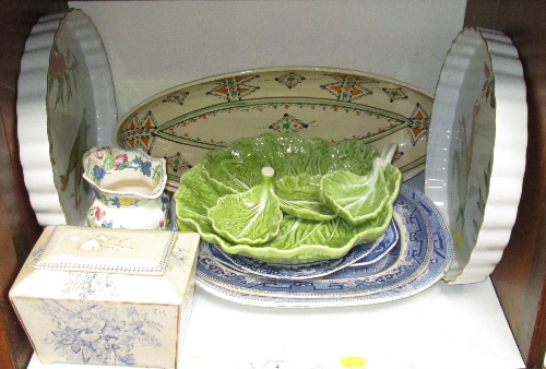 SECTION 4. Two large Royal Worcester Evesham pattern flan dishes, 35cm, blue and white serving