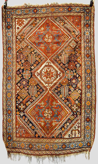 Qashqa`i rug, Shiraz area, Fars, south west Persia, late 19th/early 20th century, 6ft. 4in. x 3ft.