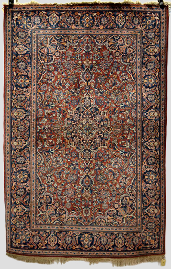 Kashan rug, west Persia, about 1930-50, 6ft. 11in. x 4ft. 7in. 2.11m. x 1.40m.