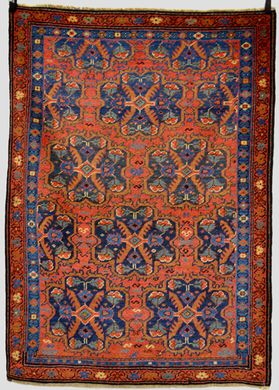 Kurdish rug, north west Persia, mid-20th century, 5ft. 3in. x 3ft. 10in. 1.60m. x 1.17m.